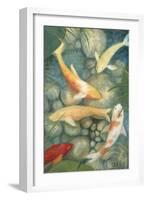 Reflecting Koi II-Megan Meagher-Framed Art Print