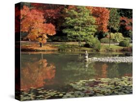Reflecting Pool in Japanese Garden, Seattle, Washington, USA-Jamie & Judy Wild-Stretched Canvas