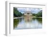 Reflecting Pool, Lincoln Memorial columns, Washington DC. Dedicated 1922, statue by Daniel French-William Perry-Framed Photographic Print