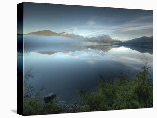 Reflection at Kennedy Lake Near the West Coast of Vancouver Island-Kyle Hammons-Stretched Canvas
