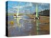 Reflection, Bray Dunes, France-Andrew Macara-Stretched Canvas