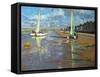 Reflection, Bray Dunes, France-Andrew Macara-Framed Stretched Canvas