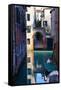 Reflection in a Canal, Venice, Italy-George Oze-Framed Stretched Canvas