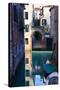 Reflection in a Canal, Venice, Italy-George Oze-Stretched Canvas