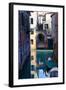 Reflection in a Canal, Venice, Italy-George Oze-Framed Photographic Print