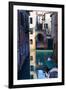 Reflection in a Canal, Venice, Italy-George Oze-Framed Photographic Print