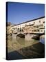 Reflection in the Arno River of the Ponte Vecchio, Florence, Tuscany, Italy, Europe-Olivieri Oliviero-Stretched Canvas