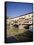 Reflection in the Arno River of the Ponte Vecchio, Florence, Tuscany, Italy, Europe-Olivieri Oliviero-Framed Stretched Canvas