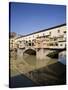 Reflection in the Arno River of the Ponte Vecchio, Florence, Tuscany, Italy, Europe-Olivieri Oliviero-Stretched Canvas