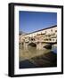 Reflection in the Arno River of the Ponte Vecchio, Florence, Tuscany, Italy, Europe-Olivieri Oliviero-Framed Photographic Print