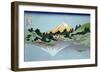 Reflection in the Surface of the Water, Misaka, Kai Province, 1830-1833-Katsushika Hokusai-Framed Giclee Print