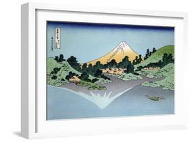 Reflection in the Surface of the Water, Misaka, Kai Province, 1830-1833-Katsushika Hokusai-Framed Giclee Print