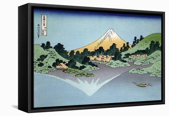 Reflection in the Surface of the Water, Misaka, Kai Province, 1830-1833-Katsushika Hokusai-Framed Stretched Canvas