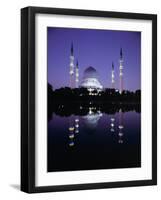 Reflection in Tranquil Water of the Sultan Salahuddin Abdul Aziz Shah Mosque-Gavin Hellier-Framed Photographic Print