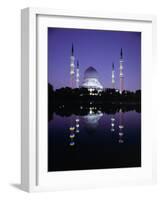 Reflection in Tranquil Water of the Sultan Salahuddin Abdul Aziz Shah Mosque-Gavin Hellier-Framed Photographic Print