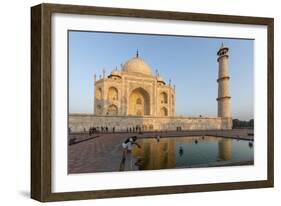 Reflection in Water. Taj Mahal at Sunset. Agra. India-Tom Norring-Framed Photographic Print