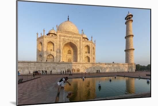 Reflection in Water. Taj Mahal at Sunset. Agra. India-Tom Norring-Mounted Photographic Print