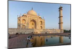 Reflection in Water. Taj Mahal at Sunset. Agra. India-Tom Norring-Mounted Photographic Print