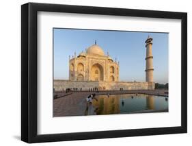 Reflection in Water. Taj Mahal at Sunset. Agra. India-Tom Norring-Framed Photographic Print