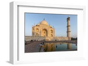 Reflection in Water. Taj Mahal at Sunset. Agra. India-Tom Norring-Framed Photographic Print