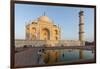 Reflection in Water. Taj Mahal at Sunset. Agra. India-Tom Norring-Framed Premium Photographic Print