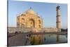 Reflection in Water. Taj Mahal at Sunset. Agra. India-Tom Norring-Stretched Canvas