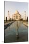 Reflection in Water. Taj Mahal at Sunset. Agra. India-Tom Norring-Stretched Canvas