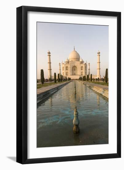 Reflection in Water. Taj Mahal at Sunset. Agra. India-Tom Norring-Framed Photographic Print