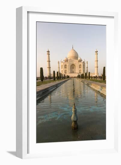 Reflection in Water. Taj Mahal at Sunset. Agra. India-Tom Norring-Framed Photographic Print