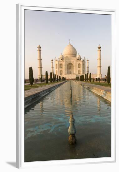 Reflection in Water. Taj Mahal at Sunset. Agra. India-Tom Norring-Framed Premium Photographic Print