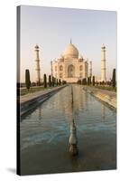 Reflection in Water. Taj Mahal at Sunset. Agra. India-Tom Norring-Stretched Canvas