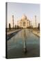 Reflection in Water. Taj Mahal at Sunset. Agra. India-Tom Norring-Stretched Canvas