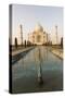 Reflection in Water. Taj Mahal at Sunset. Agra. India-Tom Norring-Stretched Canvas