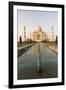 Reflection in Water. Taj Mahal at Sunset. Agra. India-Tom Norring-Framed Premium Photographic Print