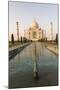 Reflection in Water. Taj Mahal at Sunset. Agra. India-Tom Norring-Mounted Premium Photographic Print