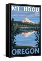 Reflection Lake - Mt. Hood, Oregon, c.2009-Lantern Press-Framed Stretched Canvas