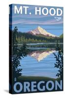 Reflection Lake - Mt. Hood, Oregon, c.2009-Lantern Press-Stretched Canvas