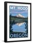 Reflection Lake - Mt. Hood, Oregon, c.2009-Lantern Press-Framed Art Print