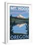 Reflection Lake - Mt. Hood, Oregon, c.2009-Lantern Press-Framed Art Print