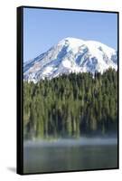 Reflection Lake. Mt. Rainier National Park, WA-Justin Bailie-Framed Stretched Canvas