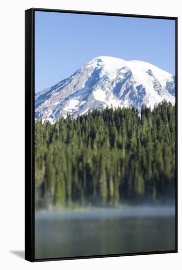 Reflection Lake. Mt. Rainier National Park, WA-Justin Bailie-Framed Stretched Canvas