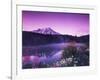 Reflection Lake with Summer Alpine Wildflowers, Mt. Rainier National Park, Washington, USA-Stuart Westmoreland-Framed Photographic Print