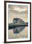 Reflection of a building on water, The Oscar Niemeyer International Cultural Centre, Aviles, Ast...-null-Framed Photographic Print