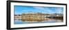 Reflection of a castle on water, Chateau De Chinon, Vienne River, Chinon, Indre-et-Loire, France-null-Framed Photographic Print