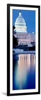 Reflection of a Government Building in Water at Dusk, Capitol Building, Washington Dc, USA-null-Framed Photographic Print