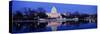 Reflection of a Government Building in Water, Capitol Building, Washington D.C., USA-null-Stretched Canvas