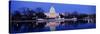 Reflection of a Government Building in Water, Capitol Building, Washington D.C., USA-null-Stretched Canvas