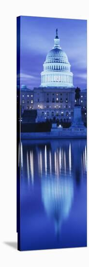 Reflection of a Government Building on Water, Capitol Building, Washington D.C., USA-null-Stretched Canvas