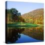 Reflection of a Hill on Water, West Point Golf Course, West Point, New York State, USA-null-Stretched Canvas