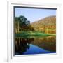 Reflection of a Hill on Water, West Point Golf Course, West Point, New York State, USA-null-Framed Photographic Print